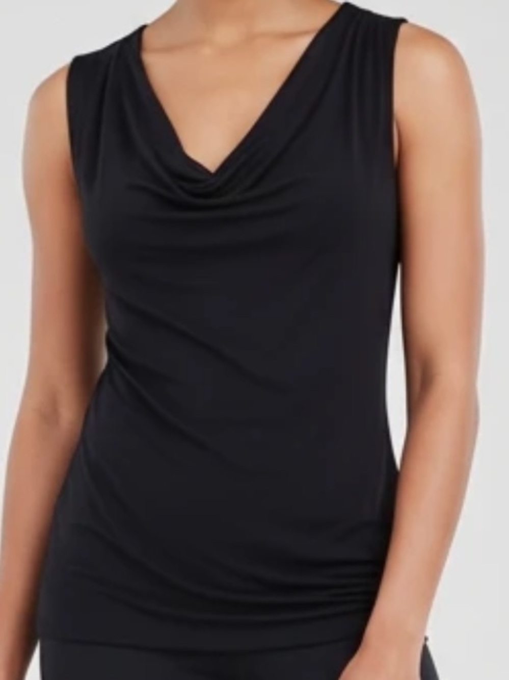 Anthro Cowl Neck Sleeveless Knit Cotton Model Top Small EUC